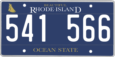 RI license plate 541566