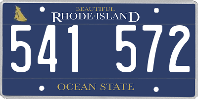 RI license plate 541572