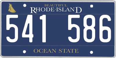 RI license plate 541586
