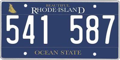 RI license plate 541587