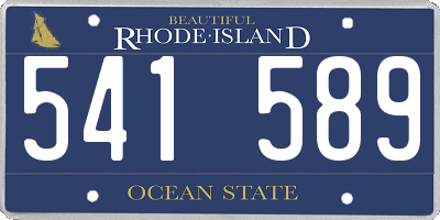RI license plate 541589