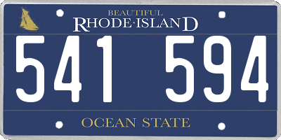RI license plate 541594