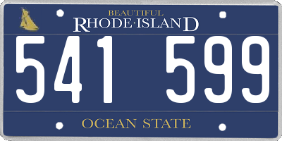 RI license plate 541599