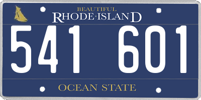 RI license plate 541601