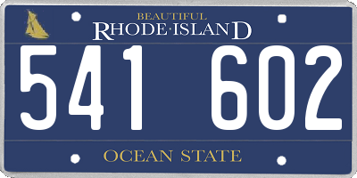 RI license plate 541602