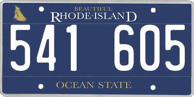 RI license plate 541605
