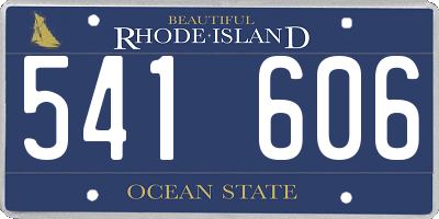 RI license plate 541606