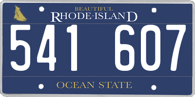 RI license plate 541607