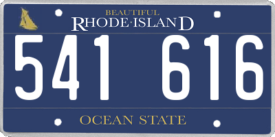 RI license plate 541616