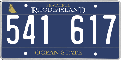 RI license plate 541617