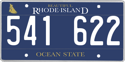 RI license plate 541622