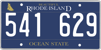 RI license plate 541629