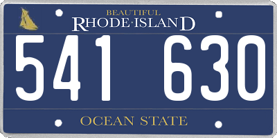RI license plate 541630