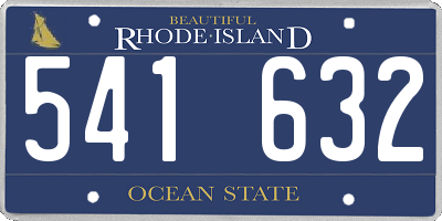 RI license plate 541632