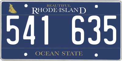 RI license plate 541635