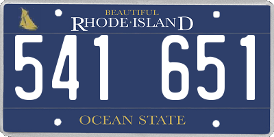 RI license plate 541651