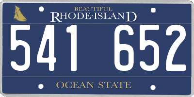 RI license plate 541652