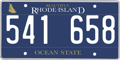 RI license plate 541658