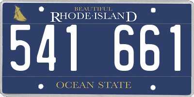 RI license plate 541661
