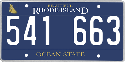 RI license plate 541663