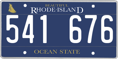 RI license plate 541676