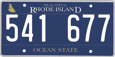 RI license plate 541677