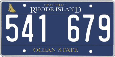 RI license plate 541679