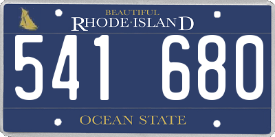 RI license plate 541680