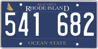 RI license plate 541682