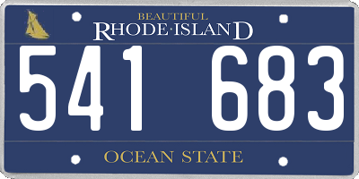 RI license plate 541683