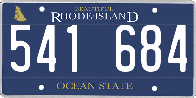 RI license plate 541684