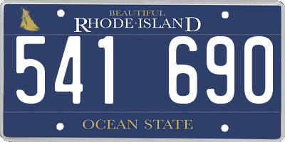 RI license plate 541690