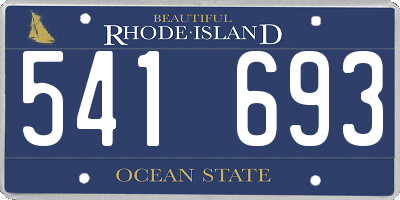 RI license plate 541693
