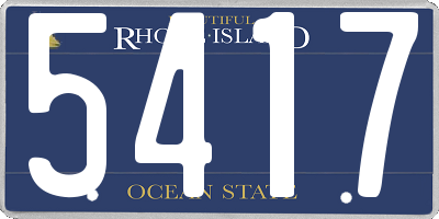 RI license plate 5417