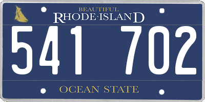 RI license plate 541702