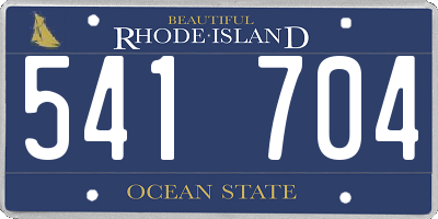 RI license plate 541704