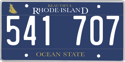 RI license plate 541707
