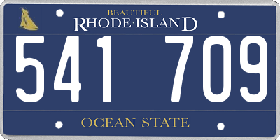 RI license plate 541709
