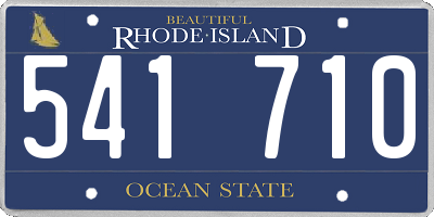 RI license plate 541710