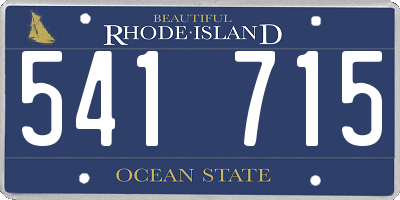 RI license plate 541715