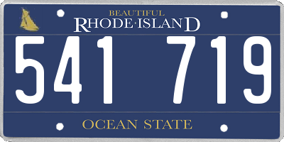 RI license plate 541719
