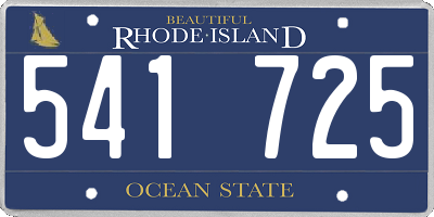 RI license plate 541725