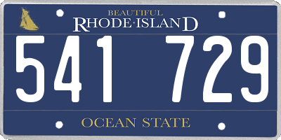 RI license plate 541729