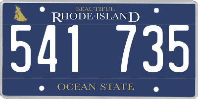 RI license plate 541735