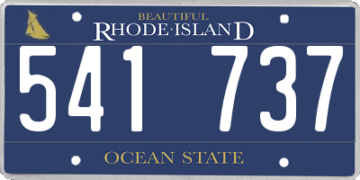 RI license plate 541737