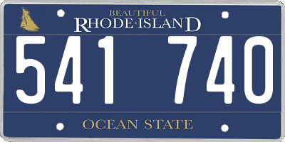 RI license plate 541740