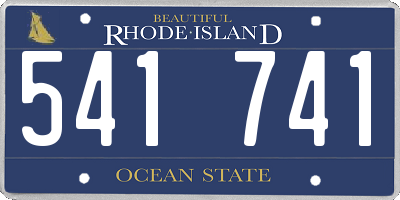 RI license plate 541741