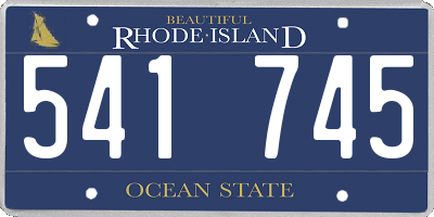 RI license plate 541745