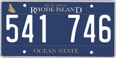 RI license plate 541746