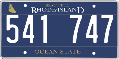 RI license plate 541747